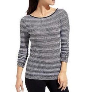 ATHLETA striped long sleeve exercise top XS